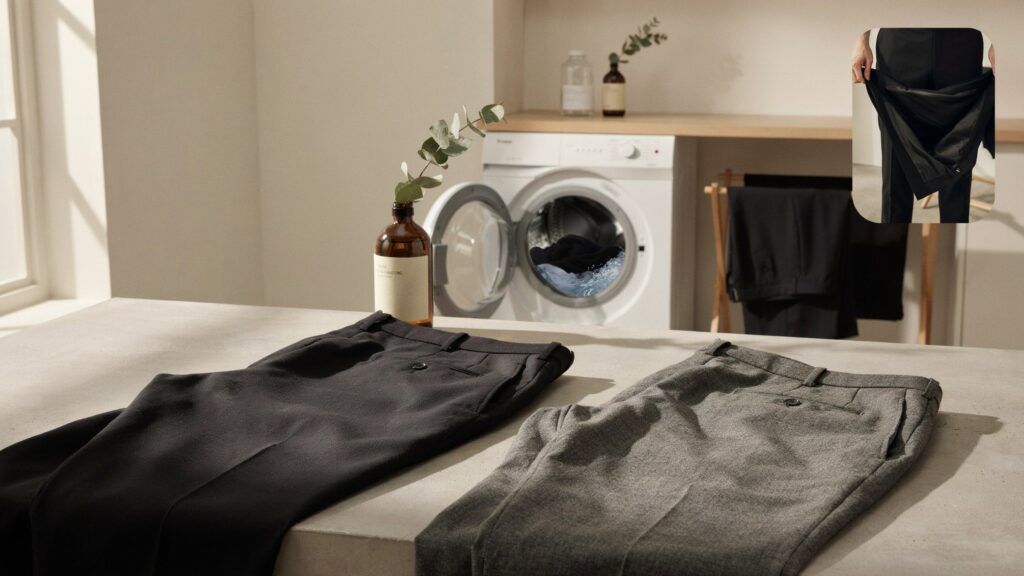 How to keep black pants from fading with proper washing and care techniques to preserve their dark color.