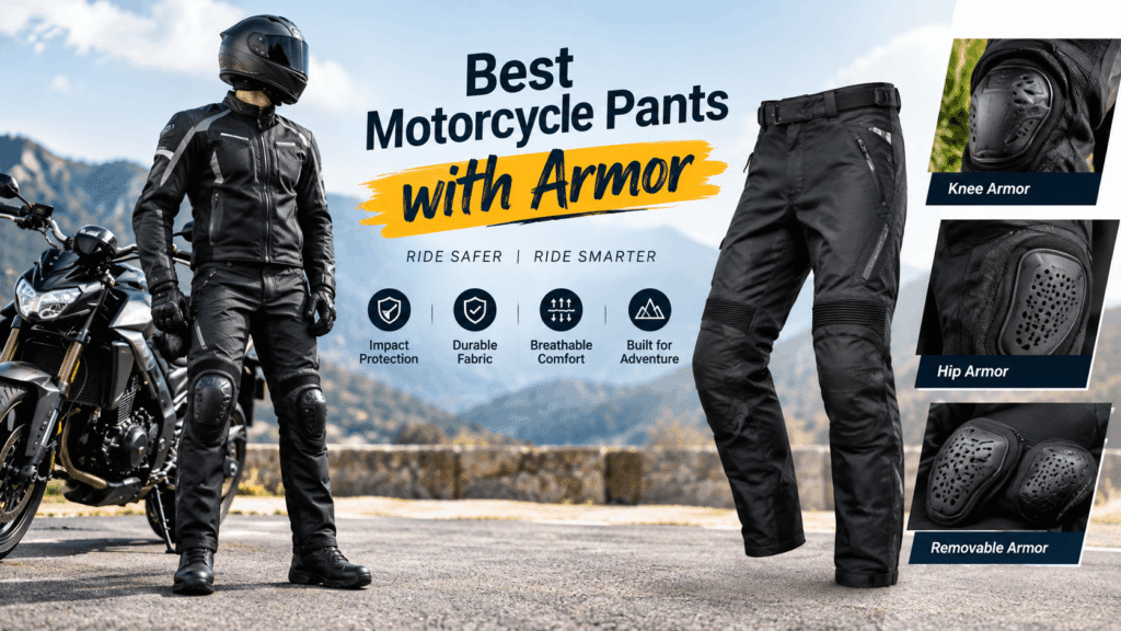 Best motorcycle pants with armor featuring protective knee and hip protection for riders